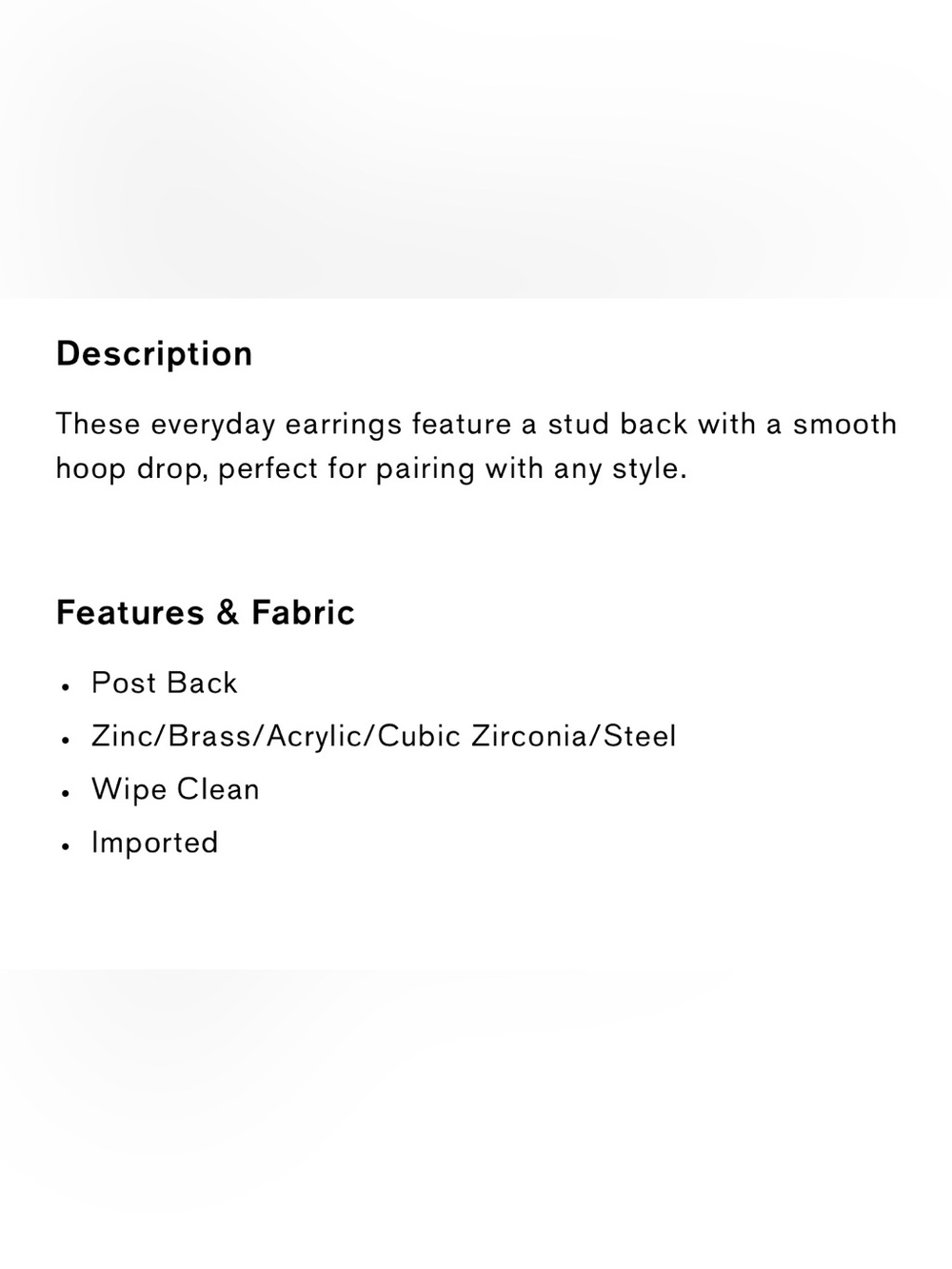 Express Gold Hoop Drop Earring - Picture 2 of 4